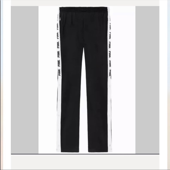 VS pink logo snap bottom sweatpants X small new - Picture 2 of 6